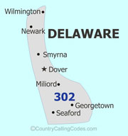 Delaware area code map