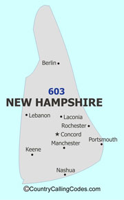 New-Hampshire area code map